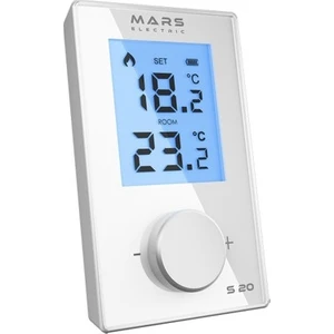 Mars S20 Beyaz Kablosuz Dijital Oda Termostatı