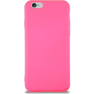 Case World Caseworld Apple iPhone 6 Kapak Içi Kadife Lansman Silikon Kılıf - Neon Pembe