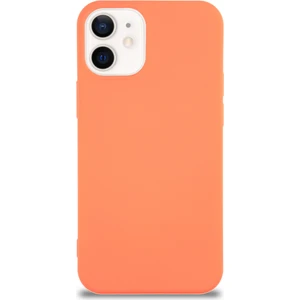 Case World Caseworld Apple iPhone 12 Mini Kapak Içi Kadife Lansman Silikon Kılıf - Turuncu