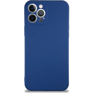 Case World Caseworld Apple iPhone 12 Pro Kapak Içi Kadife Kamera Korumalı Lansman Silikon Kılıf - Lacivert