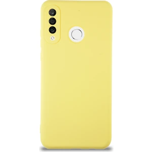 Case World Caseworld Huawei P30 Lite Kapak Içi Kadife Kamera Korumalı Lansman Silikon Kılıf - Sarı