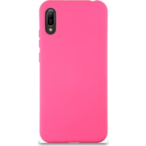 Case World Caseworld Huawei Y6 2019 Kapak Içi Kadife Lansman Silikon Kılıf - Neon Pembe