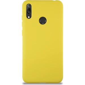 Case World Caseworld Huawei Y7 2019 Kapak Içi Kadife Lansman Silikon Kılıf - Sarı
