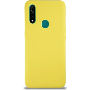 Case World Caseworld Oppo A31 Kapak Içi Kadife Lansman Silikon Kılıf - Sarı