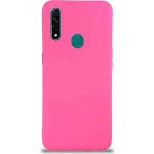 Case World Caseworld Oppo A31 Kapak Içi Kadife Lansman Silikon Kılıf - Neon Pembe