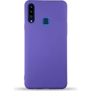 Case World Caseworld Samsung Galaxy A20S Kapak Içi Kadife Lansman Silikon Kılıf - Mor