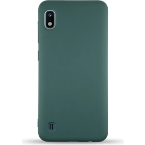 Case World Caseworld Samsung Galaxy A10 Kapak Içi Kadife Lansman Silikon Kılıf - Yeşil