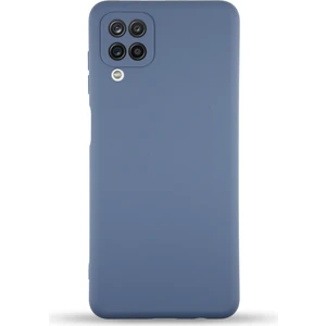 Case World Samsung Galaxy A12 ile Uyumlu Kapak Içi Kadife Kamera Korumalı Lansman Silikon ile Uyumlu Kılıf - Petrol Mavisi