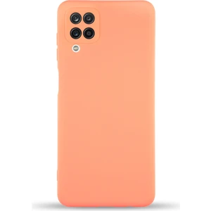 Case World Caseworld Samsung Galaxy A12 Kapak Içi Kadife Kamera Korumalı Lansman Silikon Kılıf - Turuncu