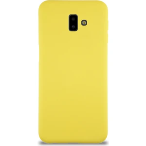 Case World Caseworld Samsung Galaxy J6 Plus Kapak Içi Kadife Lansman Silikon Kılıf - Sarı