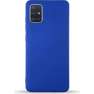Case World Caseworld Samsung Galaxy M31S Kapak Içi Kadife Lansman Silikon Kılıf - Lacivert