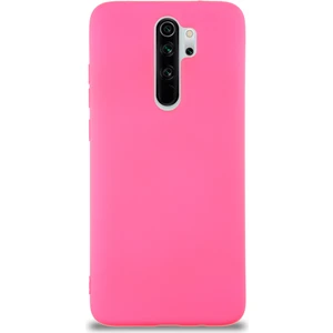 Case World Caseworld Xiaomi Redmi Note 8 Pro Kapak Içi Kadife Lansman Silikon Kılıf - Neon Pembe
