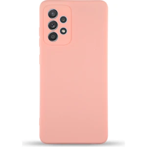 Case World Caseworld Samsung Galaxy A52 Kapak Içi Kadife Kamera Korumalı Lansman Silikon Kılıf - Pembe