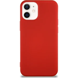 Case World Caseworld Apple iPhone 12 Mini Kapak Içi Kadife Lansman Silikon Kılıf - Kırmızı
