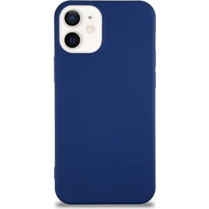 Case World Caseworld Apple iPhone 12 Mini Kapak Içi Kadife Lansman Silikon Kılıf - Lacivert