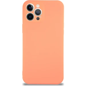 Case World Caseworld Apple iPhone 12 Pro Max Kapak Içi Kadife Lansman Silikon Kılıf - Turuncu