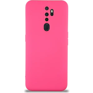 Case World Caseworld Oppo A5 2020 Kapak Içi Kadife Kamera Korumalı Lansman Silikon Kılıf - Neon Pembe