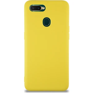 Case World Caseworld Oppo A5S Kapak Içi Kadife Lansman Silikon Kılıf - Sarı