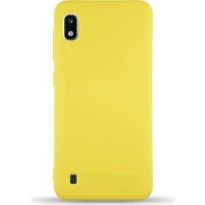 Case World Caseworld Samsung Galaxy A10 Kapak Içi Kadife Lansman Silikon Kılıf - Sarı