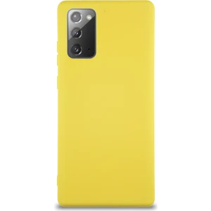Case World Caseworld Samsung Galaxy Note 20 Kapak Içi Kadife Lansman Silikon Kılıf - Sarı