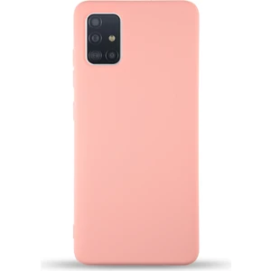 Case World Caseworld Samsung Galaxy A71 Kapak Içi Kadife Lansman Silikon Kılıf - Pembe