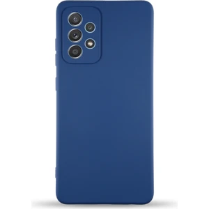 Case World Samsung Galaxy A72 ile Uyumlu Kapak Içi Kadife Kamera Korumalı Lansman Silikon ile Uyumlu Kılıf - Lacivert