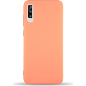 Case World Caseworld Samsung Galaxy A70 Kapak Içi Kadife Lansman Silikon Kılıf - Turuncu