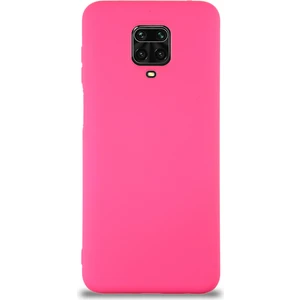 Case World Caseworld Xiaomi Redmi Note 9 Pro Kapak Içi Kadife Lansman Silikon Kılıf - Neon Pembe