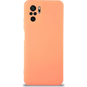 Case World Caseworld Xiaomi Redmi Note 10S Kapak Içi Kadife Kamera Korumalı Lansman Silikon Kılıf - Turuncu