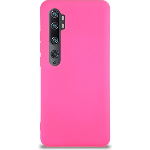 Case World Caseworld Xiaomi Mi Note 10 Pro Kapak Içi Kadife Lansman Silikon Kılıf - Neon Pembe