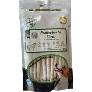 Natura Pet Eco Natura Pet Healty Dental Chews Beyaz Burgu Kemik 13 cm 25*li 150 gr