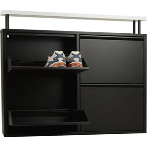 Ata Group Siyah 2+2 Geniş Metal Ayakkabılık