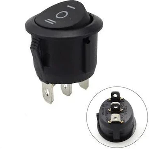 IC-134 Anahtar Yuvarlak Işıksız 3p On-Off-On 19MM Çap