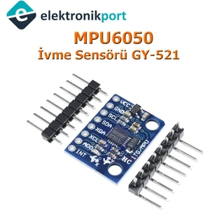MPU6050 Ivme Sensörü GY-521 6 Eksen Eğim Gyro Jiroskop Modülü