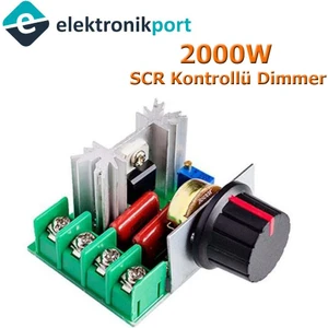 Voltaj Regülatörü Dimmer 2000W 220V Ac  Yüksek Güç