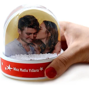 "nice Mutlu Yıllara" Kar Küresi Hediye Fotoğraf Çerçevesi