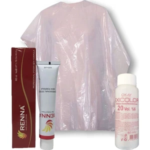 Saç Boyası 60 ml - 4.0 Kahve + Exicolor 60 ml Oksidan 20 Volüm + Boya Naylonu