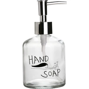 Cam Sıvı Sabunluk El Sabunu Yazılı 300ML 7.6X15.5CM