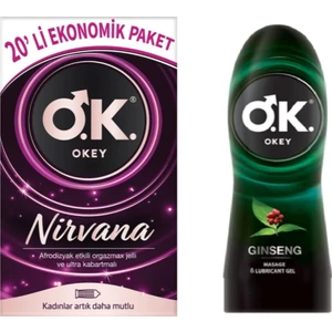 Nirvana 20 Li Avantaj Paketi +Ginseng 200 ml Masaj ve  Jel