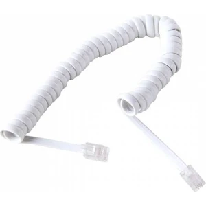 Telefon Ahize Kablosu 4P4C (Siyah Gri Beyaz) Spiral Uzayan Kablo