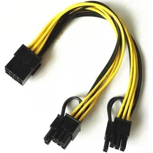 Pcı-E Ekran Kartı Power Kablosu 8 Pin Erkek To 6+2 8 Pin Y Dişi Power Kablo