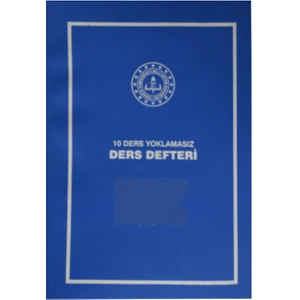 Ders Defteri 10 Dersli Yoklamasız Lise Mavi Plastik Kapak