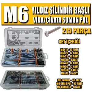 Site Hırdavat 215 Parça M6 Ysb Vida Seti