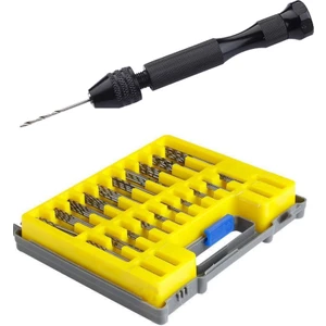 Hss Çelik 150 Parça Kutulu Matkap Uç Seti 0.4mm - 3.2mm El Matkabı Seti Çantalı Mikro El Mengenesi