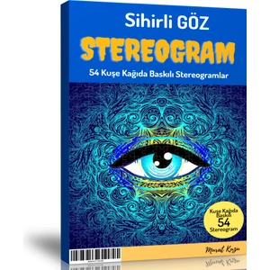 Enine Boyuna Eğitim Sihirli Göz Stereogram Spiralli Kitap