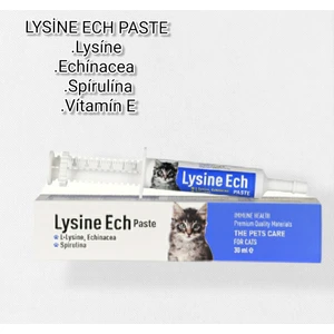 Lysine Ech Paste ( Immune Health ) 30 ml  L-Lysine+Echinacea+Spirulina+Vitamin E  Kedi Bağışıklık Vitamin- Herpes Virüs Karşıtı