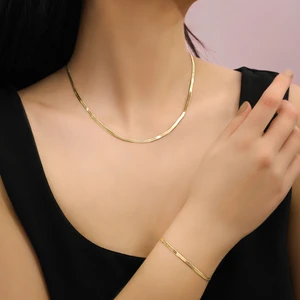 Myoprogold 14 Ayar Altın Italyan Ezme Zincir Kolye & Bileklik