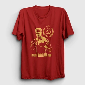 Unisex Kırmızı Soviet ivan Drago Film Rocky T-Shirt