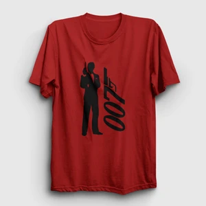 Unisex Kırmızı Tuxedo Film James Bond T-Shirt