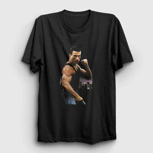 Unisex Siyah Lionheart Film Jean Claude Van Damme T-Shirt